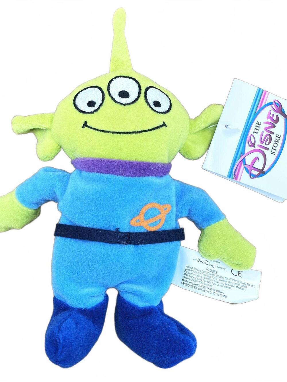 Vintage Toy Story Alien Bean Bag Plush Disney Store w Tags 8 inch Toy